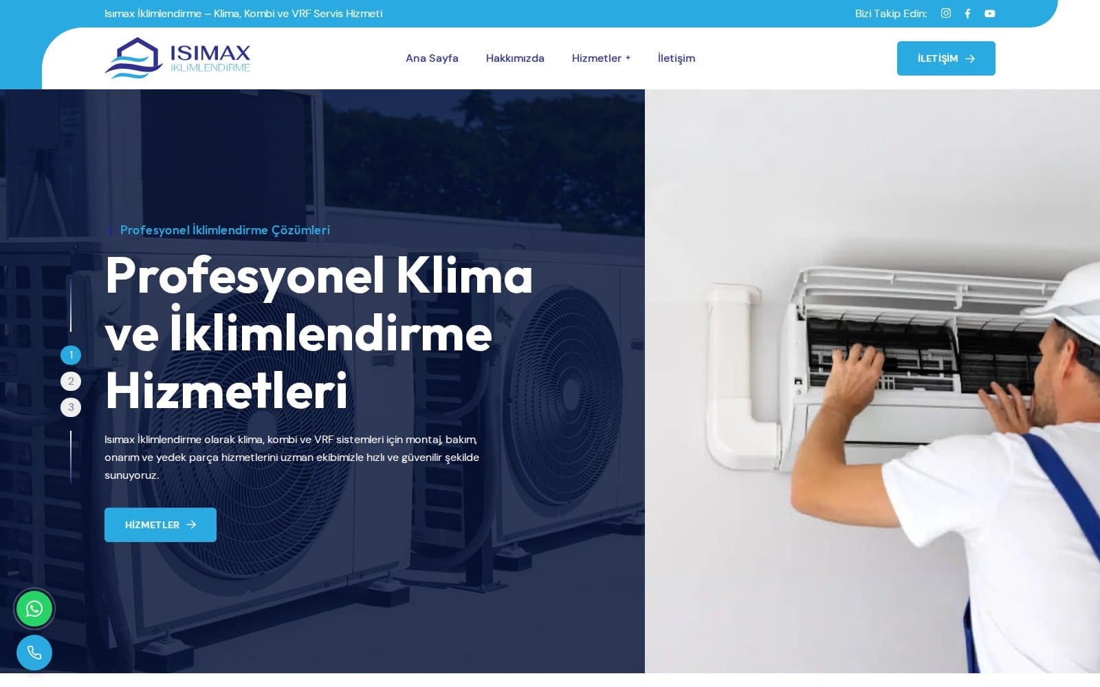 Isımax İklimlendirme Kurumsal Web Sitesi